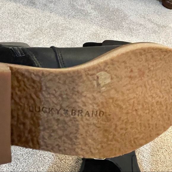 NWT Lucky Brand Timinii Leather Knee High Round Toe Riding Boots - Picture 12 of 16